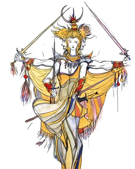 Final Fantasy Iv Asura Concept Art Yoshitaka Amano Come Disegnare