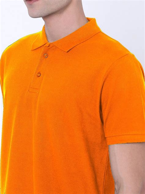 Behariji Enterprises Hosiery Medium Orange Collar T Shirt Size Xs Xxl