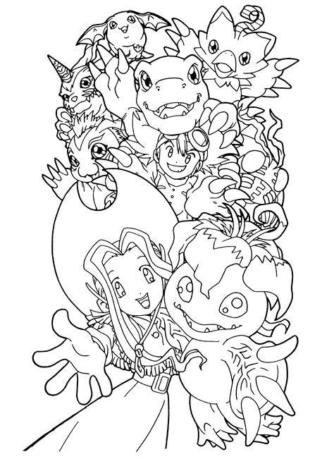 Coloring Page Digimon Coloring Pages