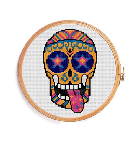 If there is anything we can do to help you. Sugar skull star cross stitch pattern / PDF by ...