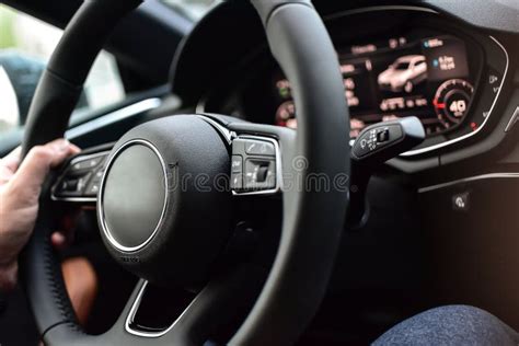Luxury Car Wheel And Dashboard Stock Photo Image Of Cars Multimedia