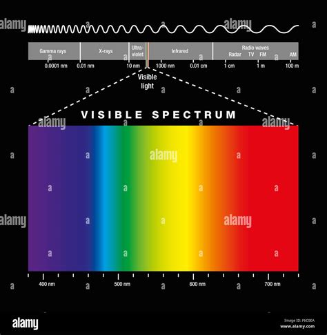 Electromagnetic spectrum of all possible frequencies of electromagnetic ...