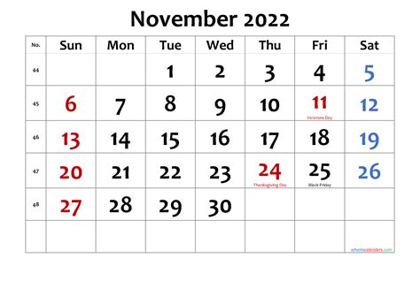November 2022 Printable Blank Calendar November 2022 Calendar Guam
