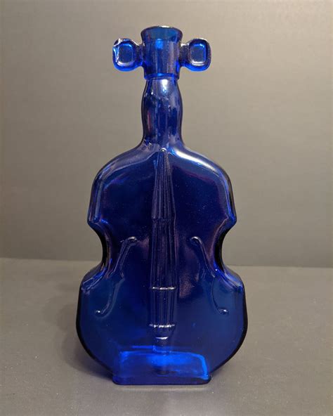 Vintage Cobalt Blue 4 Glass Violin Vase Etsy Cobalt Blue Vase Antique Glass Bottles Blue