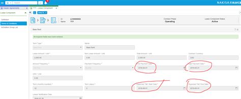 sap lease administration by nakisa batch manager payment tolerance dates for posting execution