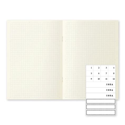 Midori Md Notebook Light Grid A5 Pack Of 3 Bunbougu