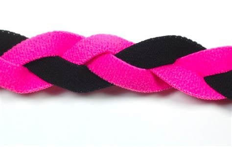 New Pink Neon Black Braid Hair Band Head Under Sweaty Headband Armour