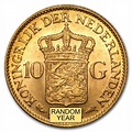 Netherlands Gold 10 Guilders (AGW .1947, Random Year) | Gold Coins from ...