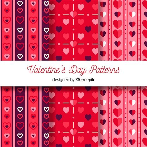 Free Vector Valentines Day Patterns
