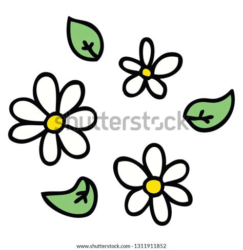 Hand Drawn Quirky Cartoon Flowers Stock Vector Royalty Free