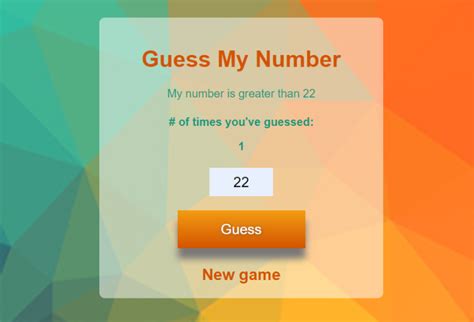 Create Number Guessing Game Using Html Css Javascript Javascript Vrogue