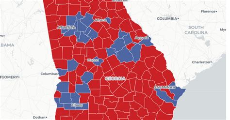 2020 Election Results Per County Map