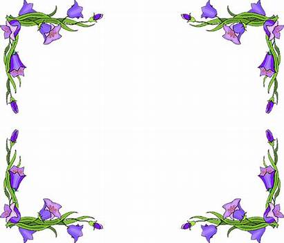 Border Borders Flower Clip Clipart Purple Flowers