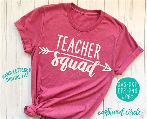 Teacher Squad svg, Teacher svg, Teacher Appreciation svg, Teacher Shirt svg, Teacher svg Files ...