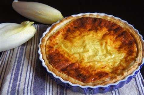 Tarte aux endives braisées et au fromage blanc