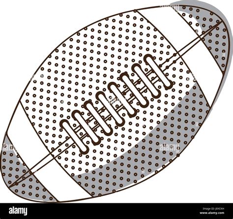 Silhouette Monochrome With Football Ball Element Sport Stock Vector