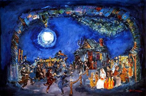 Chagall Fiddler On The Roof Painting View Painting