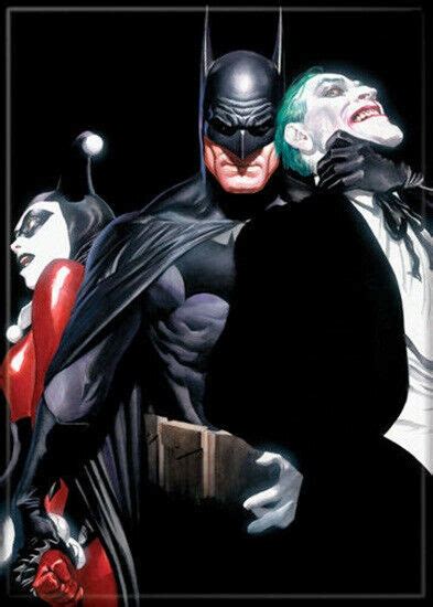 Dc Comics Harley Quinn Batman The Joker Alex Ross Art Refrigerator