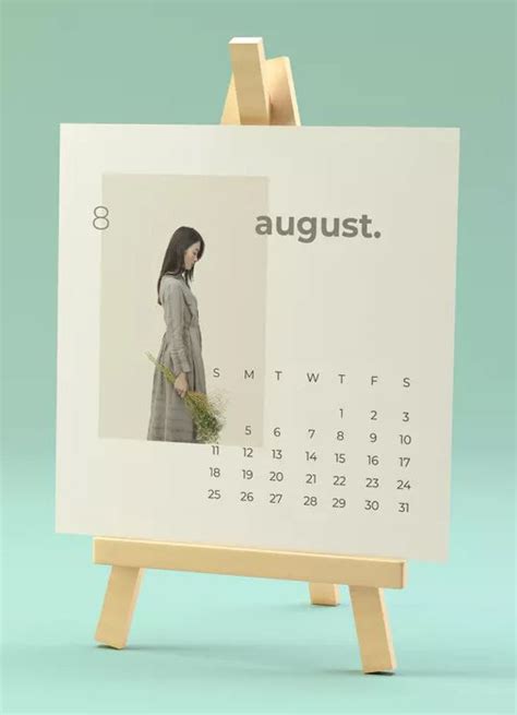 Wood Easel Desk Calendar Mockup By Artimasastudio On Envato Elements