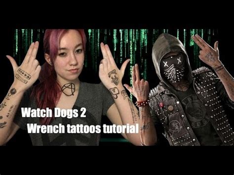 Although originally intended as blood and bruising from when he was captured, it has been canonically accepted that it is rather a port wine birthmark on his face. WATCH DOGS 2 WRENCH COSPLAY TATTOOS | SUBLIMELADYBLIZZARD ...