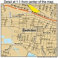 Gadsden Alabama Street Map 0128696