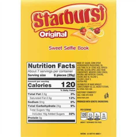 Starburst Original Fruit Chews Sweet Selfie Candy Book 68 Oz