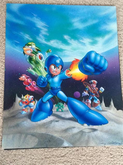 Video Games Densetsu Original Mega Man Cover Illustrations By Greg