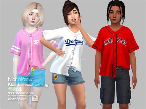 Kids Baseball Jersey For The Sims 4 Sims 4 Toddler Clothes Sims 4 Cc