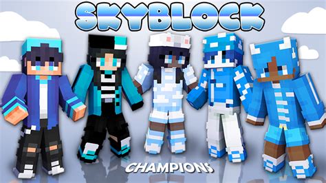 Skyblock Champions By The Lucky Petals Minecraft Skin Pack