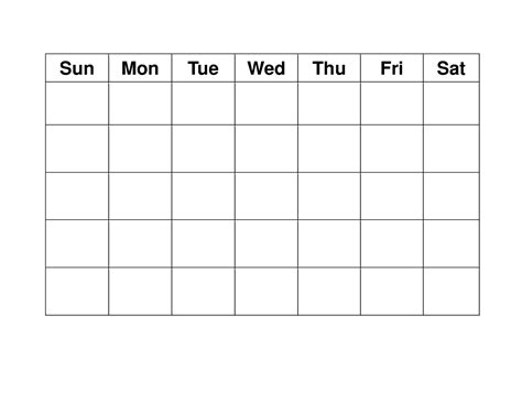 Blank Weekly Calendar Template Free Template Calendar Design