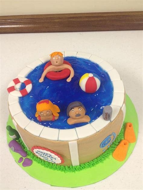 Pool Party Cake Decorated Cake By Tonya Cakesdecor