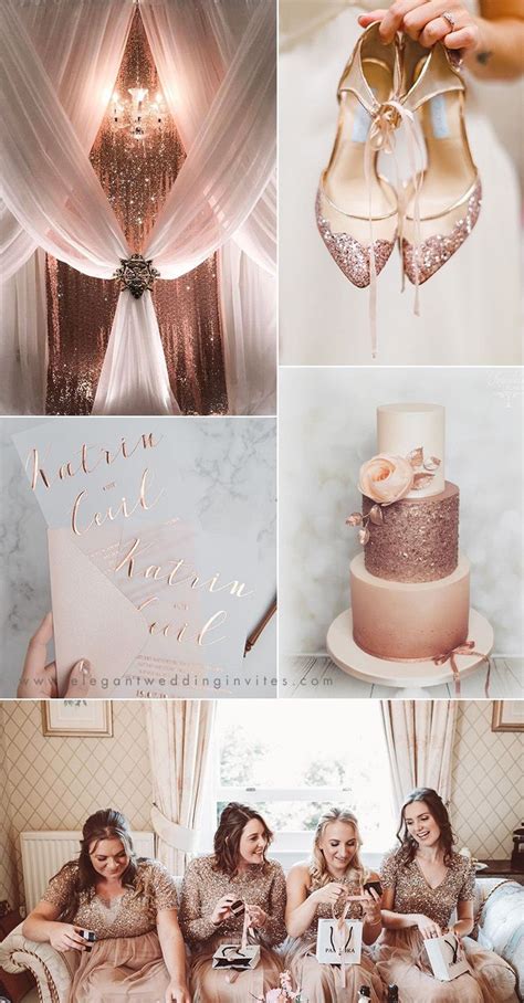 Rose Gold Blush And White Luxury Wedding Ideas Rose Gold Wedding Dress