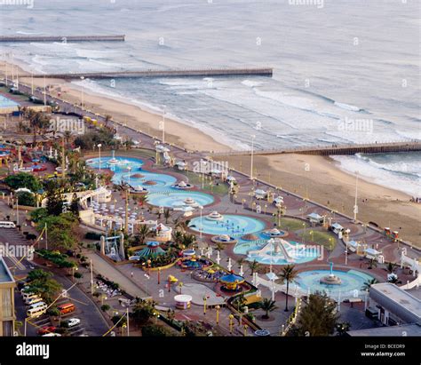 South Africa Durban Golden Mile Front Stock Photo Alamy