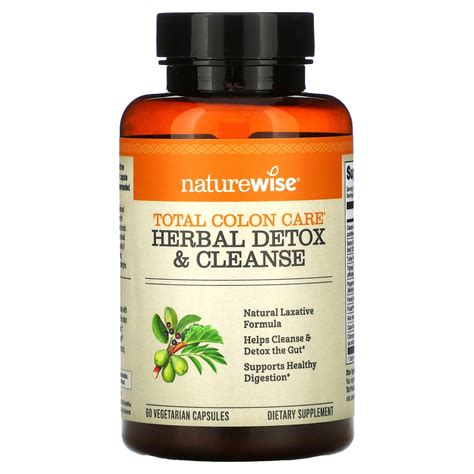 Naturewise Total Colon Care Herbal Detox And Cleanse 60 Vegetarian Capsules Iherb
