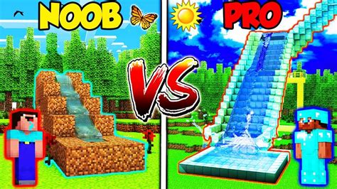 Minecraft Noob Vs Pro Slide In Real Life Youtube