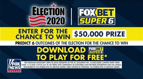 Fox News Viewers Can Win 50g With Fox Bet Super 6 Election 2020 Game