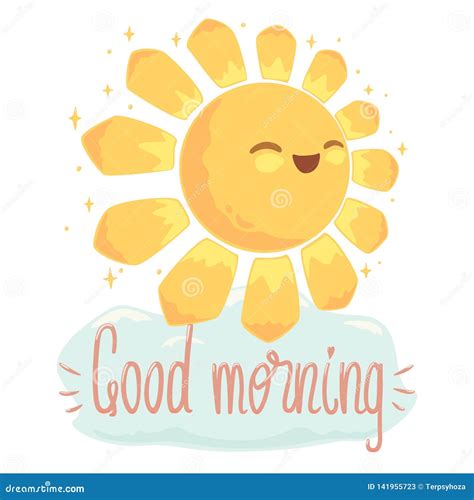 Good Morning Card Stock Vector Illustration Of Shining 141955723