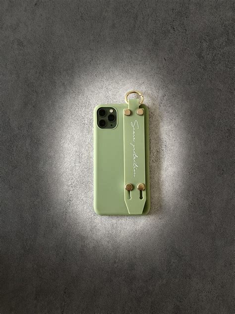 Custom Wrist Strap Matte Phone Holder Case For Iphone 11 12 Etsy