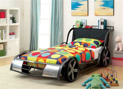 And when two of them are boys, both love we finish with the most popular design for beds: 5 Reasons Colorful Kid's Car Beds Are Awesome - www.eFurnitureHouse.com