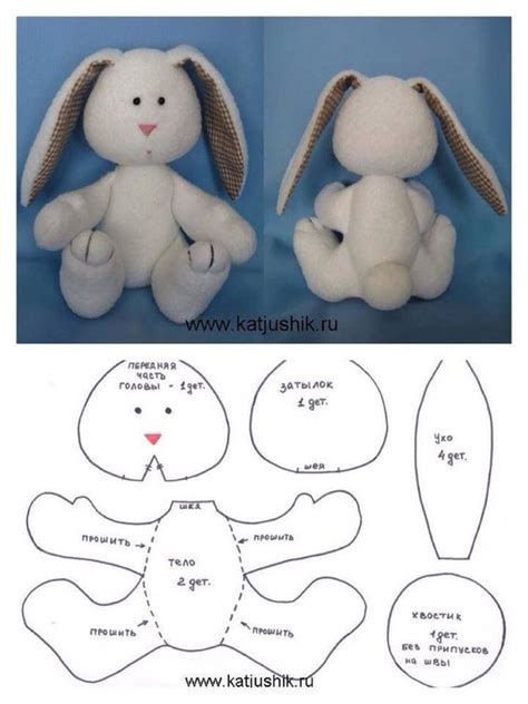 Template Free Printable Stuffed Bunny Pattern Free