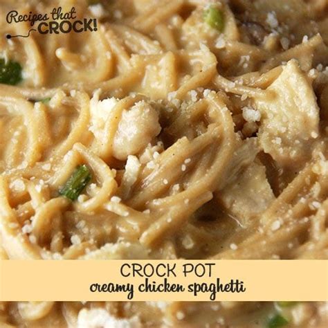 In a small mixing bowl, add chicken broth, cream of chicken soup, sour cream, and dry ranch seasoning mix. Creamy Chicken Spaghetti {Crock Pot} - Recipes That Crock!