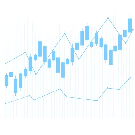 Stock K Line Chart Nach Oben Trend Markt Handel Blue Candle Chart