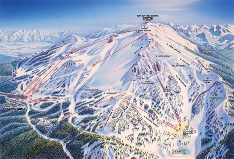 Mammoth Mountain Ski Area Trail Map California Ski Resort Maps