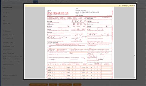 How To Generate Hcfa 1500 Claim Form And Log The Bill Apollo Help