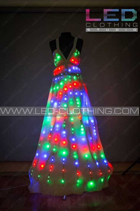 Digital Pixel Aurora Led Dress With Wireless Control Led Clothing
