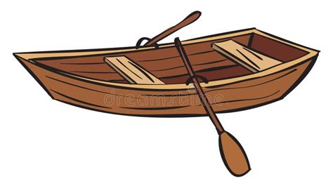 Wooden Boat Illustration Vector Stock Vector Illustration Of Handle