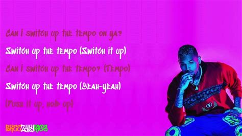 Chris Brown Tempo Lyric Video Youtube