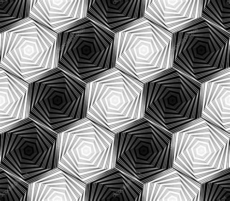 Design Seamless Monochrome Hexagon Geometric Pattern Stock Vector Image