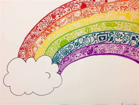 Rainbow Doodle Doodle Rainbow Doodle Art Cute Colorful Art On