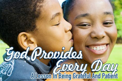 God Provides Every Daybeing Grateful And Patient Sunday School Lesson